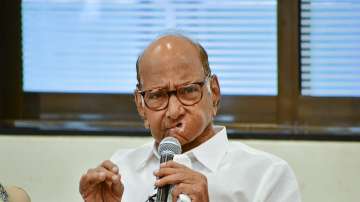 NCP President Sharad Pawar addresses a press conference at YB Chavan Centre, in Mumbai (File photo)