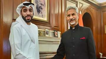 External Affairs Minister S Jaishankar with UAE Ambassador to India Abdulnasser Alshaali during a meeting, in New Delhi. (File photo)