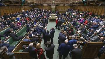 UK MPs gather in the House of Commons to vote on the Rwanda bill.