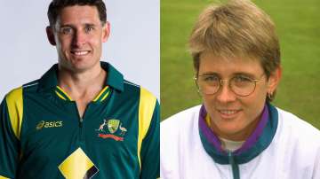 Michael Hussey (left) and Lyn Larsen (right).