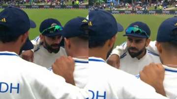 Virat Kohli was seen giving the team talk in the huddle before the final session on Day 2 against South Africa