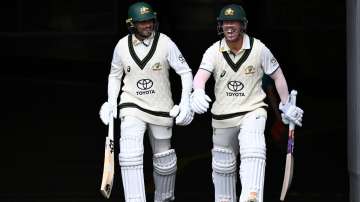 Usman Khawaja (left) and David Warner (right).