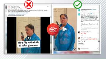 Screenshot of an old Vasundhara Raje video linked to the recent Rajasthan Assembly Elections.
