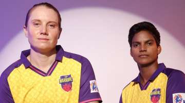 UP Warriorz captain Alyssa Healy and vice-captain Deepti Sharma posed in their franchise's new jersey ahead of WPL 2024