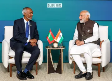 Maldives President Mohamed Muizzu and PM Narendra Modi 