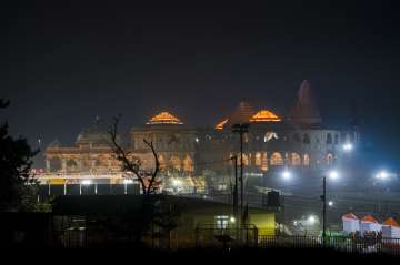 A view of the under-construction Ram Mandir in Ayodhya.
