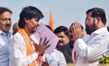 Activist Manoj Jarange and Maharashtra CM Eknath Shinde