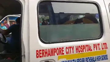 The injured TMC worker was taken to the hospital