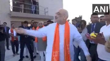 Amit Shah flies kites in Gandhinagar. 