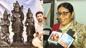 Sculptor Arun Yogiraj's mother expressed her happiness.