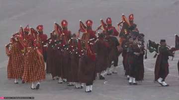 Beating Retreat ceremony underway at Kartavya Path.