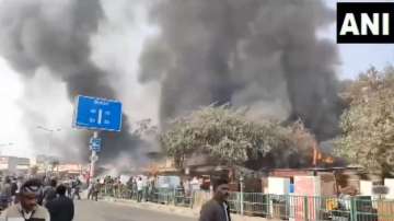 Chandigarh fire, furniture market fire, shops gutted in chandigarh fire