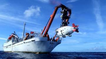 Chinese research vessel in Maldivian waters.