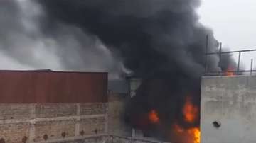 Delhi Fire, fire breaks out in narela factory, delhi factory Narela area, WATCH VIDEO, fire visuals,
