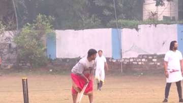 Cricket IN dhoti kurta, CRICKET tournament features players dhoti kurta, CRICKET commentary Sanskrit
