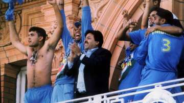 Sourav Ganguly, the then Indian captain waved his shirt after removing it after winning the 2002 final against England