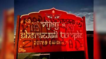 Hindu temple, Hindu temple vandalised, Hindu temple defaced in California 