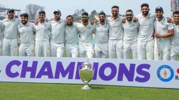 Saurashtra with Ranji Trophy 2023 at Eden Gardens