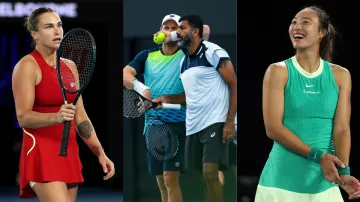 Aryna Sabalenka, Rohan Bopanna and Qinwen Zheng