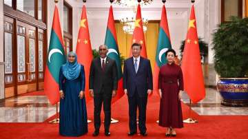 Maldives President Muizzu with Chinese president Xi Jinping