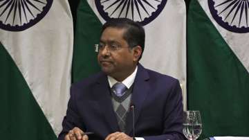 MEA Spokesperson Randhir Jaiswal during weekly press conference in New Delhi.