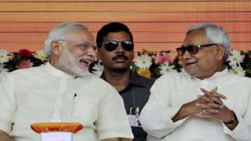 Prime Minister Narendra Modi with Bihar CM Nitish Kumar.