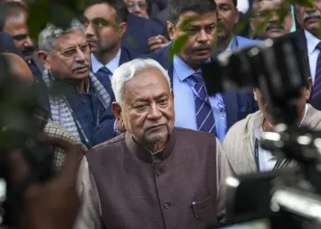 Bihar Chief Minister Nitish Kumar after the JD(U) national council meeting, in New Delhi. (File photo)