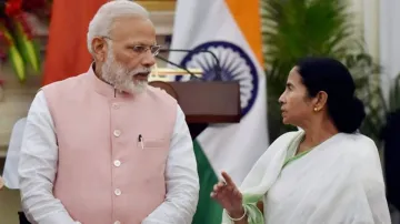 Prime Minister Narendra Modi with West Bengal CM Mamata Banerjee