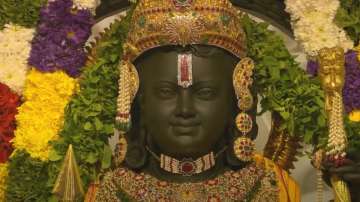 Ram Lalla idol in Ram Mandir in Ayodhya