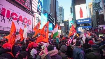 Pran Pratishtha celebrations on Time Square in US 