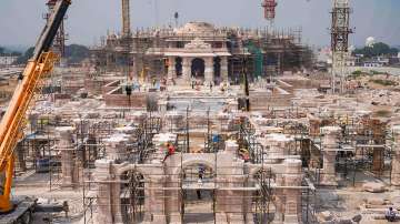 A view of the under-construction Ram Mandir in Ayodhya, Uttar Pradesh.