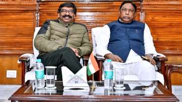 Jharkhand Chief Minister Hemant Soren and his Cabinet colleague Alamgir Alam