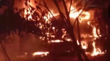 Telangana fire, Woman charred to death, woman died after bus catches fire, watch VIDEO fire, Jogulam