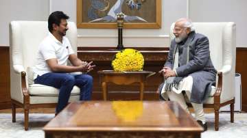 Tamil Nadu minister Udhayanidhi Stalin meets PM Modi.