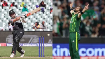 Kane Williamson (left) and Shaheen Shah Afridi (right).