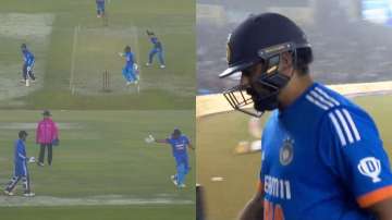 Rohit Sharma lost his cool at Shubman Gill after both batters were stranded at the same end