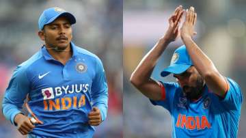 Prithvi Shaw (left) and Mohammed Shami (right).