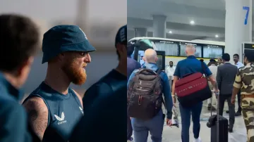 Ben Stokes-led England cricket team arrived in Hyderabad ahead of first of the five-match Test series against India