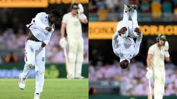 Kevin Sinclair made the whole crowd get to life with a unique celebration after getting his maiden Test wicket