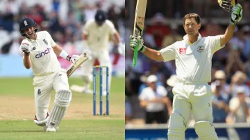 Joe Root (left) and Ricky Ponting (right).