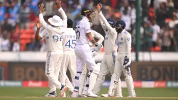 Ben Stokes walks to the pavilion after getting dismissed by Ravichandran Ashwin.