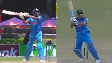 Musheer Khan brought out MS Dhoni special helicopter shot during his 131-run knock against New Zealand in the U19 World Cup