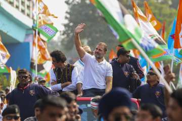 Rahul Gandhi during his Bharat Jodo Nyay Yatra in Odisha