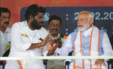 BJP's Annamalai with PM Modi 