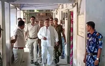 Ex-Trinamool Congress leader Sheikh Shajahan, accused of sexual violence and land grabbing in Sandeshkhali village, being produced at the Basirhat court