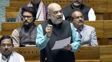 Union Home Minister Amit Shah addressed Lok Sabha on Ram Mandir construction.