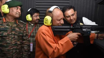 Chief of Army Staff Manoj Pande with Uttar Pradesh Chief Minister Yogi Adityanath