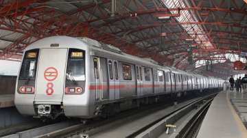 Delhi Metro on its Red Line route. 