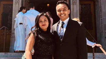 Ex-Meta employee Anand Henry and his wife Alice Benziger