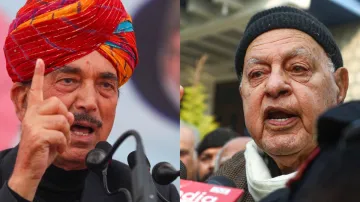 Ghulam Nabi Azad, Farooq Abdullah, PM Narendra Modi, Amit Shah